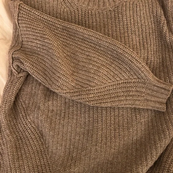 American Eagle Oversized Brown Tunic Knit Sweater - Picture 8 of 8